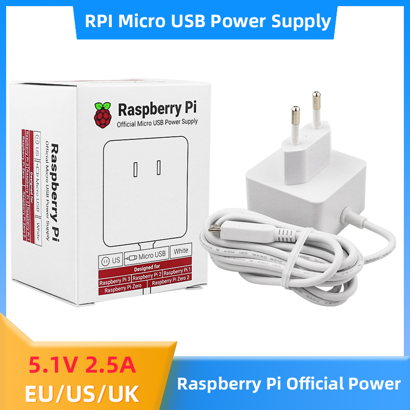 Pi Power Supply - Raspberry Pi Official Power Supply 5.1V