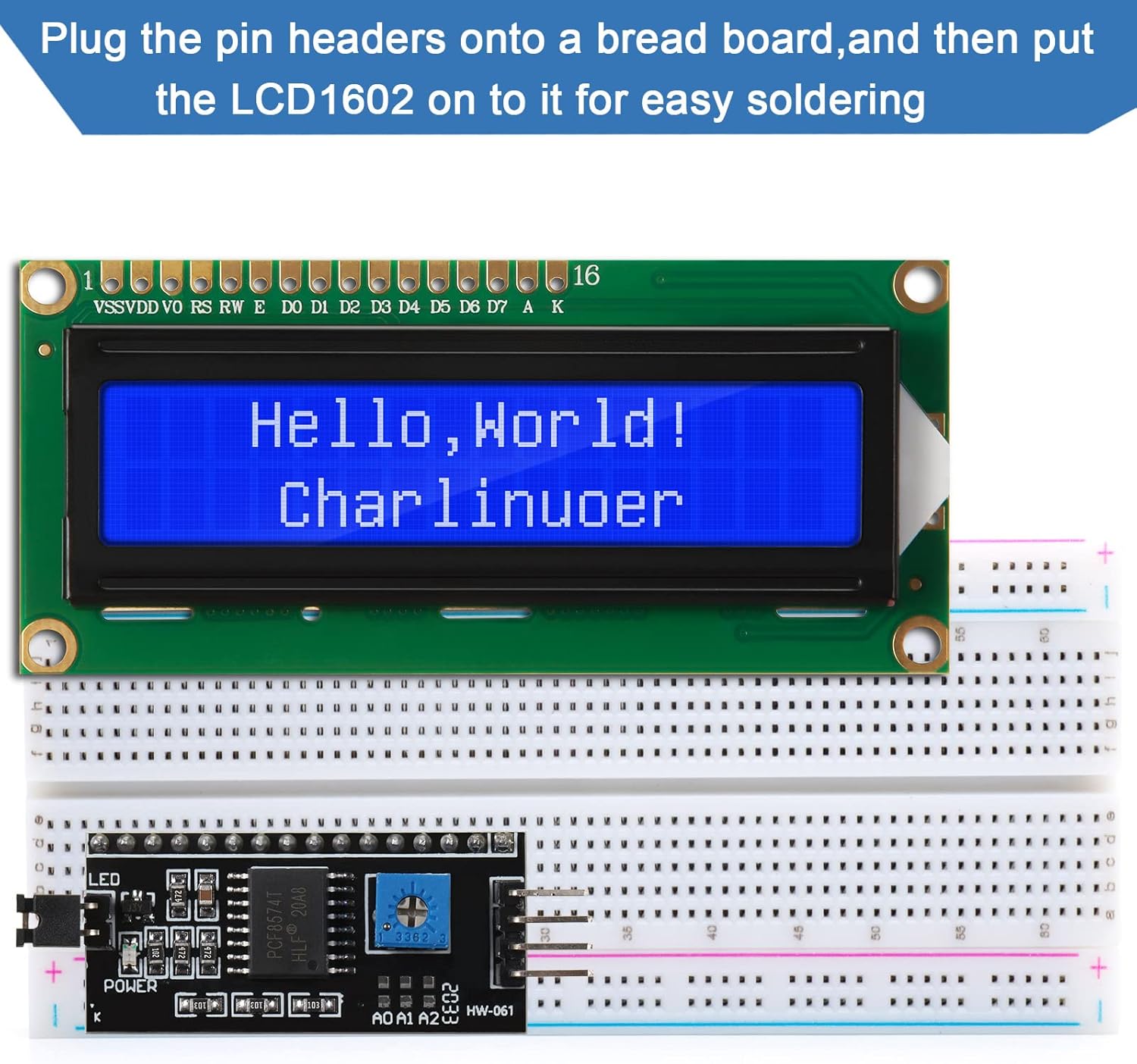 Raspberry Pi 4 - 1Set 1602 LCD 20*4 Blue Screen