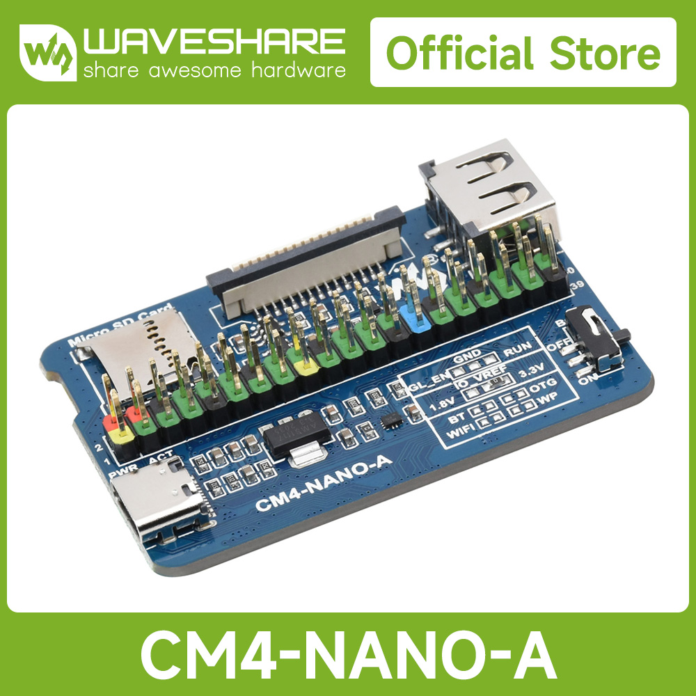 Raspberry Pi 4 - Waveshare Nano Base Board (A) IO