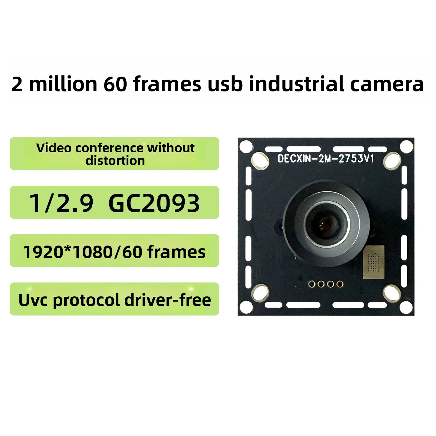 Pi Camera Module - GC2093 Module 2MP USB Camera 60fps